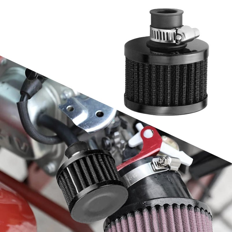 WINUERK Breather Filter  Air Filter Valve Cover Breather  12mm Mini Air Filter Vent Crankcase Breather  Air Filter Cold Air Intake Filter Breather  Car Accessories Universal for Car  Motorcycle - Image 1